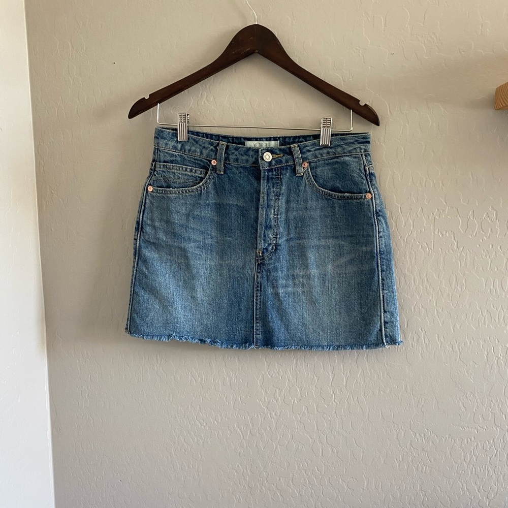 ⭐️We the free denim raw hem skirt | 27
